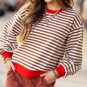014 HEY THERE STRIPED PULLOVER Size S